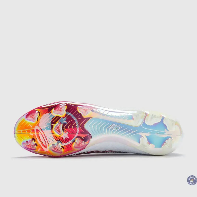 New Balance Furon V8 Elite FG x Saka - Blanc/Rouge — visuel 4 sur 4