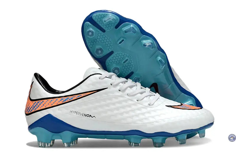 New Hypervenom 1 Phantom FG Blanc/Bleu/Orange — visuel 2 sur 4