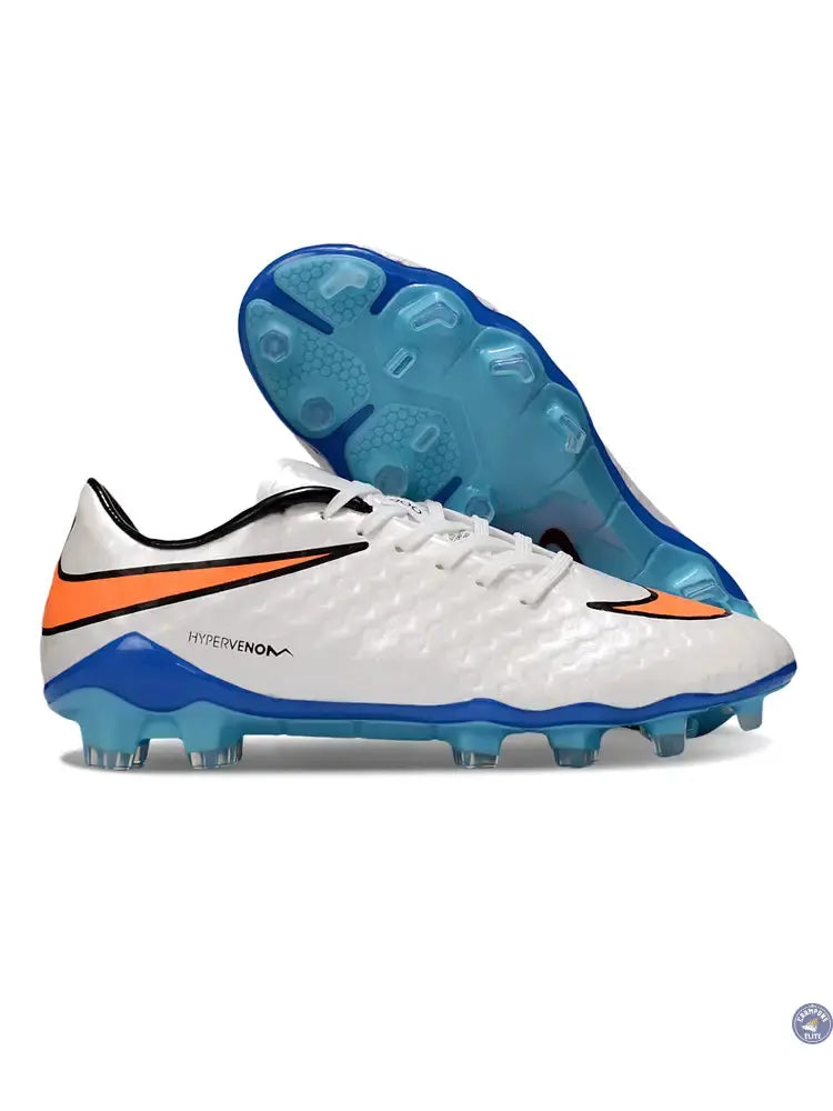 New Hypervenom Phantom 1 FG - Blanc/Bleu/Orange — visuel 1 sur 4