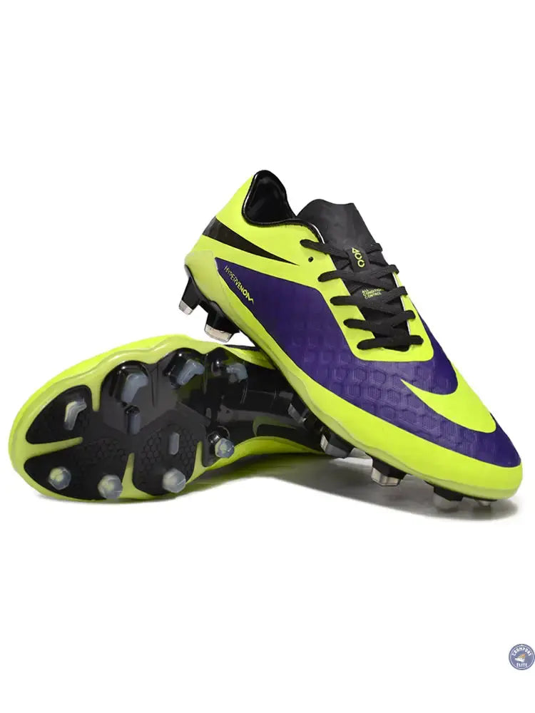 New Hypervenom Phantom 1 FG - Neon/Lilla/Sort — visuel 2 sur 4