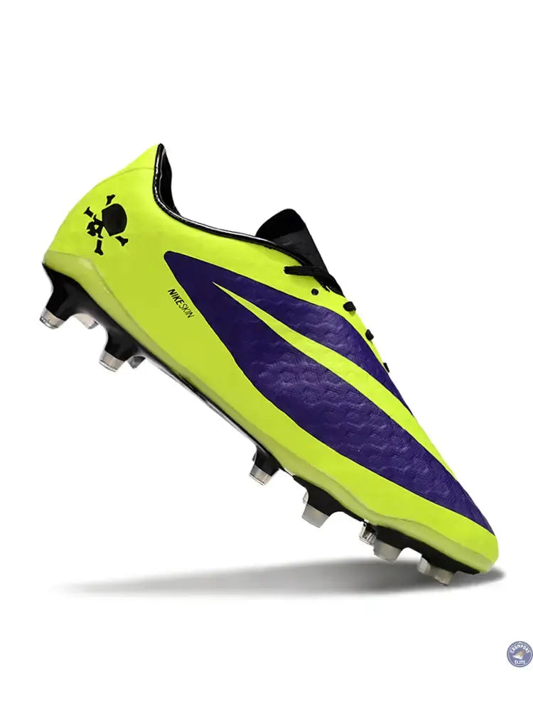 New Hypervenom Phantom 1 FG - Neon/Lilla/Sort — visuel 3 sur 4