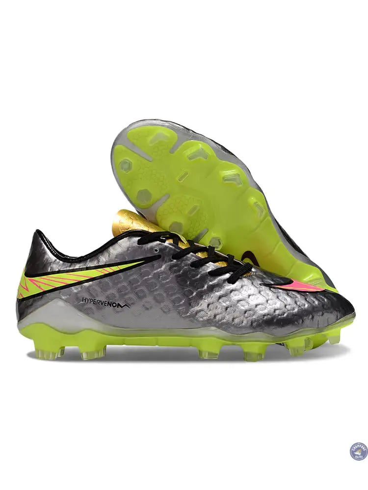 New Hypervenom Phantom 1 FG - Sølv/Guld/Neon — visuel 1 sur 4