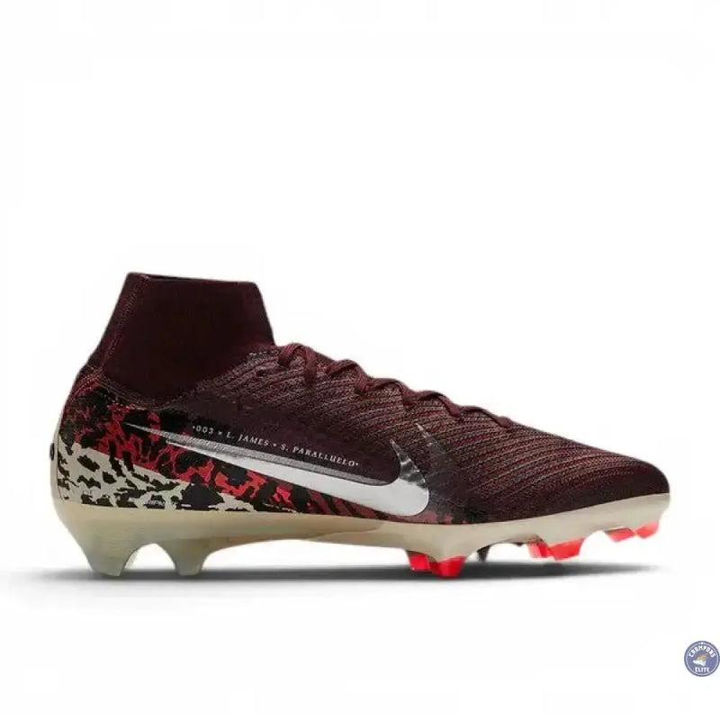 Nike Mercurial Superfly 10 Elite FG United - Bordeaux/Argenté/Universal Red/Gris — visuel 3 sur 4