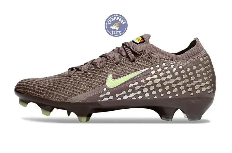 Nike Mercurial Vapor 16 Elite FG Mbappe Personal Edition - Marron/Vert/Argenté — visuel 3 sur 4