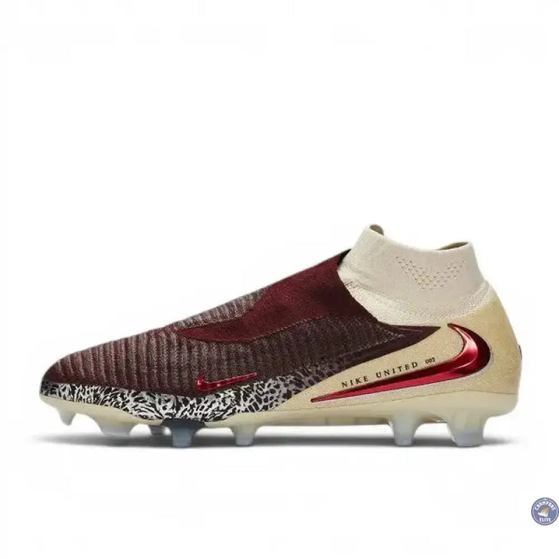 Nike Phantom 6 Elite High Cut FG United - Bordeaux/Universal Red/Gris — visuel 2 sur 4