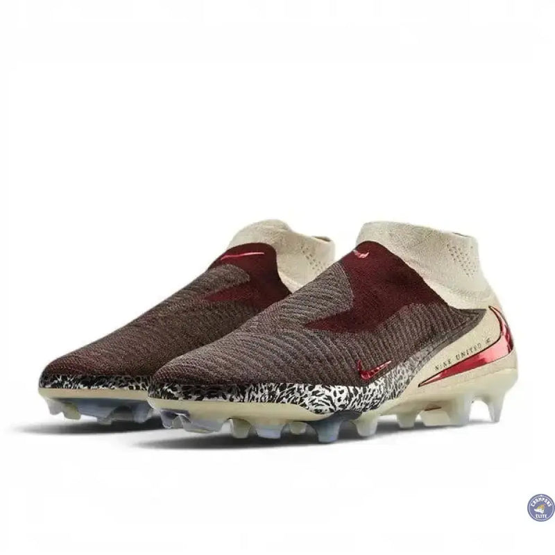 Nike Phantom 6 Elite High Cut FG United - Bordeaux/Universal Red/Gris — visuel 4 sur 4