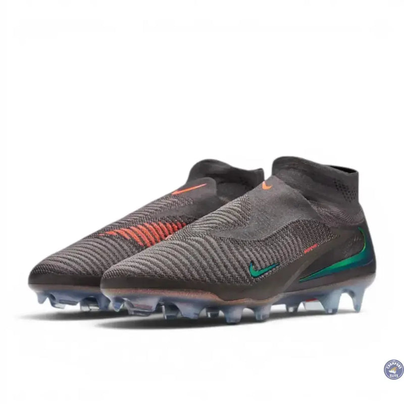Nike Phantom 6 High Elite FG Heat-Up - Cendre Moy/Or Ambré/Noir — visuel 4 sur 4