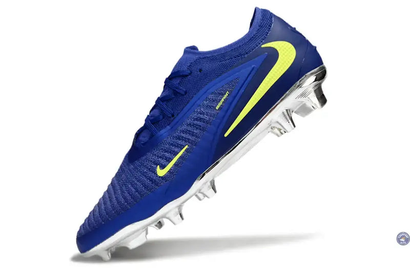 Phantom 6 Elite Low Cut FG - Bleu/Argenté/Jaune Fluo — visuel 4 sur 4