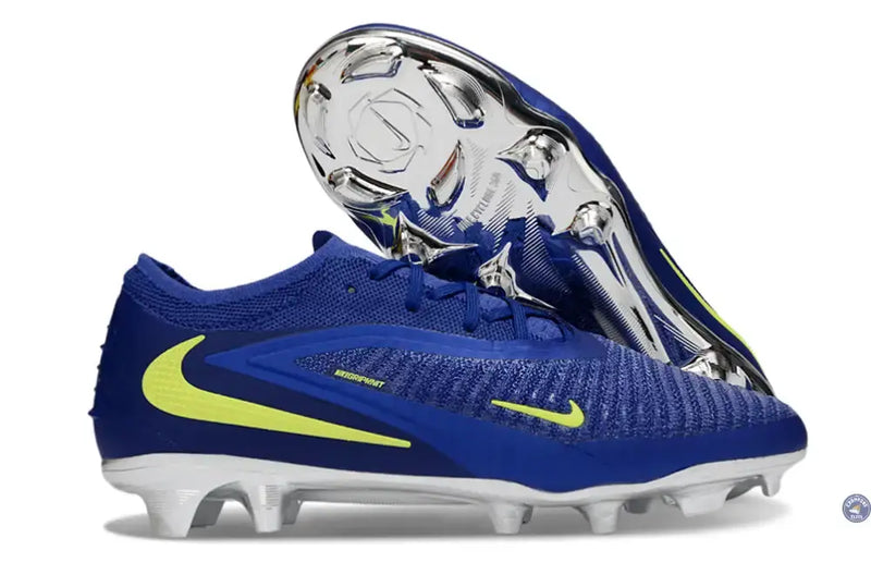 Phantom 6 Elite Low Cut FG - Bleu/Argenté/Jaune Fluo — visuel 1 sur 4
