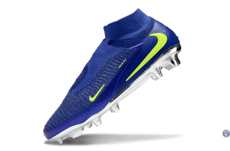 Phantom 6 Superfly Laceless High Cut FG - Bleu/Argenté/Jaune Fluo — visuel 4 sur 4