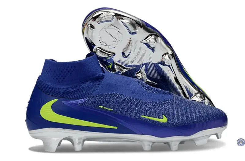 Phantom 6 Superfly Laceless High Cut FG - Bleu/Argenté/Jaune Fluo — visuel 1 sur 4