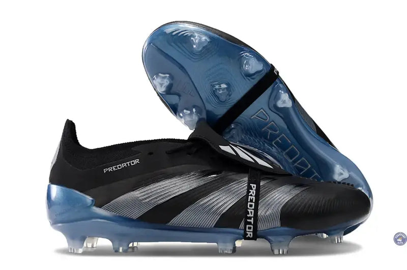 Predator 24 Elite Fold-over Tongue FG Noir/Argent/Bleu — visuel 1 sur 2