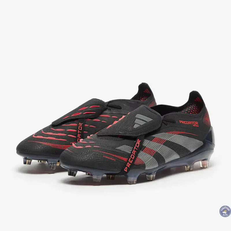 Predator 25 Elite Fold-over Tongue FG Stealth Victory - Noir/Gris/Lucid Red — visuel 2 sur 4