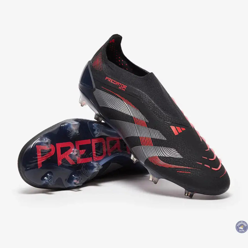 Predator 25 Elite Laceless FG Stealth Victory - Noir/Gris/Lucid Red — visuel 1 sur 4