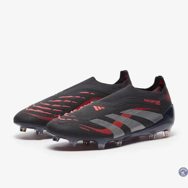 Predator 25 Elite Laceless FG Stealth Victory - Noir/Gris/Lucid Red — visuel 2 sur 4