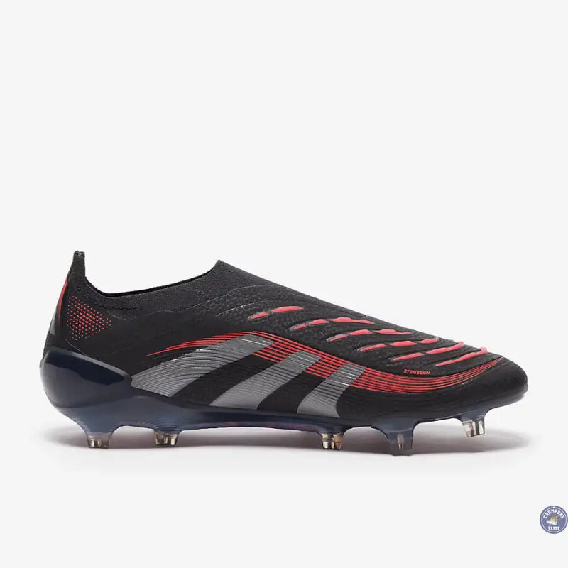 Predator 25 Elite Laceless FG Stealth Victory - Noir/Gris/Lucid Red — visuel 4 sur 4