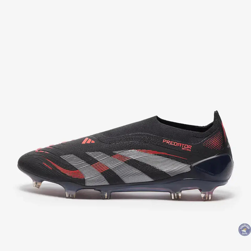 Predator 25 Elite Laceless FG Stealth Victory - Noir/Gris/Lucid Red — visuel 3 sur 4