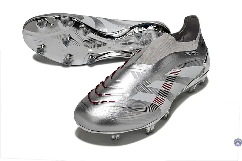 Predator 25 Laceless FG Bellingham - Argent/Bordeaux — visuel 2 sur 4
