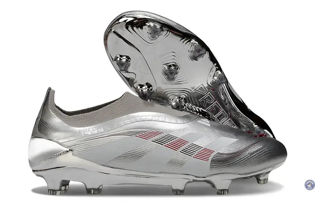 Predator 25 Laceless FG Bellingham - Argent/Bordeaux