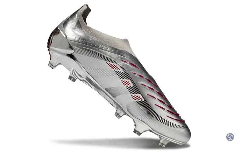 Predator 25 Laceless FG Bellingham - Argent/Bordeaux — visuel 3 sur 4