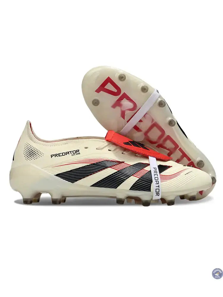 Predator Elite Fold-over Tongue AG Champagne - Blanc/Noir/Pure Ruby — visuel 1 sur 4
