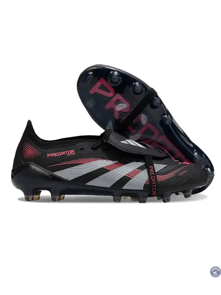 Predator Elite Fold-over Tongue AG Stealth Victory - Noir/Gris/Lucid Red — visuel 1 sur 4