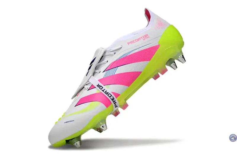 PREDATOR ELITE FOLD-OVER TONGUE SG CELESTIAL VICTORY - BLANC/ROSE/VERT — visuel 4 sur 4