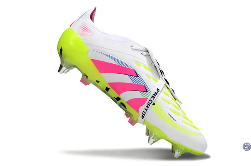 PREDATOR ELITE FOLD-OVER TONGUE SG CELESTIAL VICTORY - BLANC/ROSE/VERT — visuel 3 sur 4