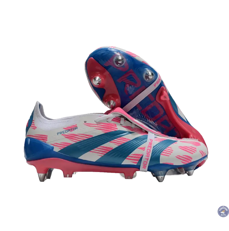 Predator Elite Fold-over Tongue SG Reemergence - Blanc/Bleu/Rose — visuel 1 sur 4