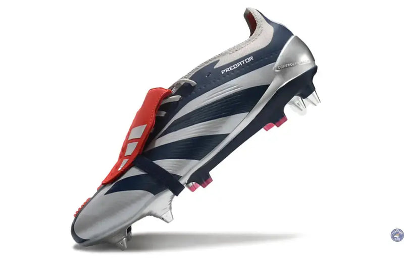 Predator Elite Fold-over Tongue SG Roteiro - Argenté/Bleu marine/Rouge ÉDITION LIMITÉE — visuel 4 sur 4