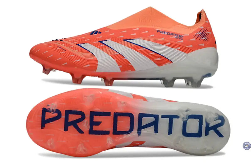PREDATOR ELITE LACELESS FG CORAL BLAZE - CORAL/BLANC/BEAM ORANGE — visuel 2 sur 4