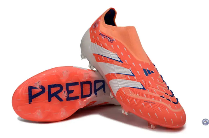 PREDATOR ELITE LACELESS FG CORAL BLAZE - CORAL/BLANC/BEAM ORANGE — visuel 1 sur 4