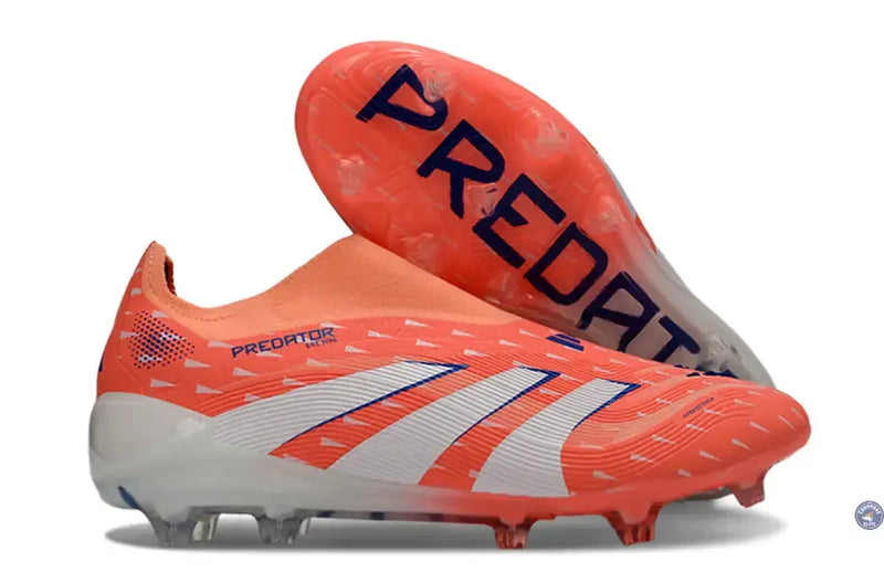 PREDATOR ELITE LACELESS FG CORAL BLAZE - CORAL/BLANC/BEAM ORANGE — visuel 4 sur 4