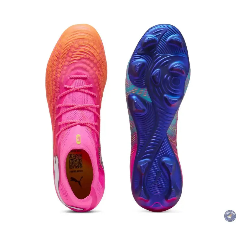 PUMA Future 9 Ultimate FG - Poison Pink/Orange/Bleu/Blanc — visuel 4 sur 4