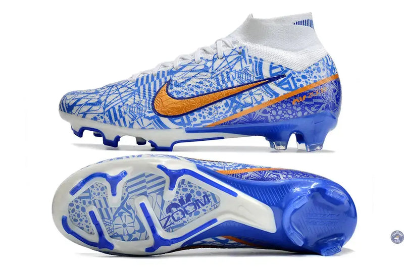 Superfly 9 Elite CR7 FG 'Azulejo' Bleu/Doré — visuel 3 sur 4