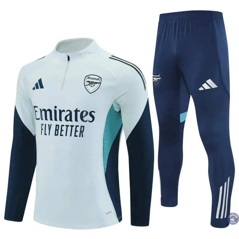 Survêtement d'entraînement demi-zip - Arsenal 2025/2026 - Bleu Turquoise/Bleu Marine/Gris Bleuté — visuel 2 sur 3