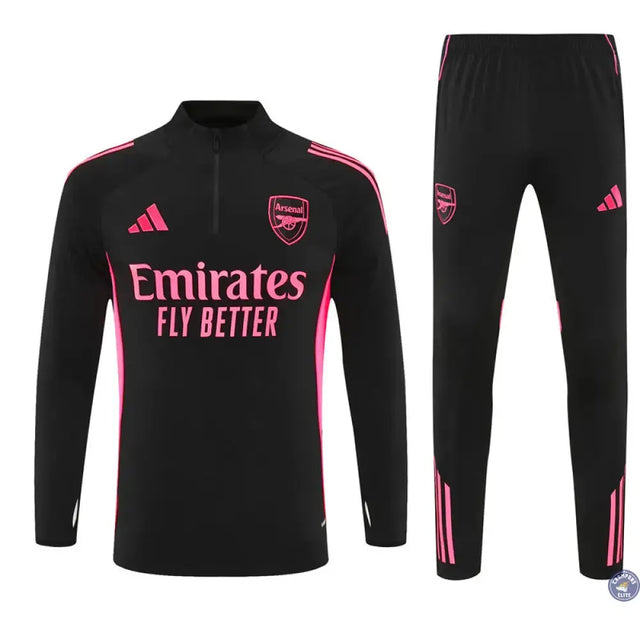 Survêtement d'entraînement demi-zip - Arsenal 2025/2026 - Noir/Rose