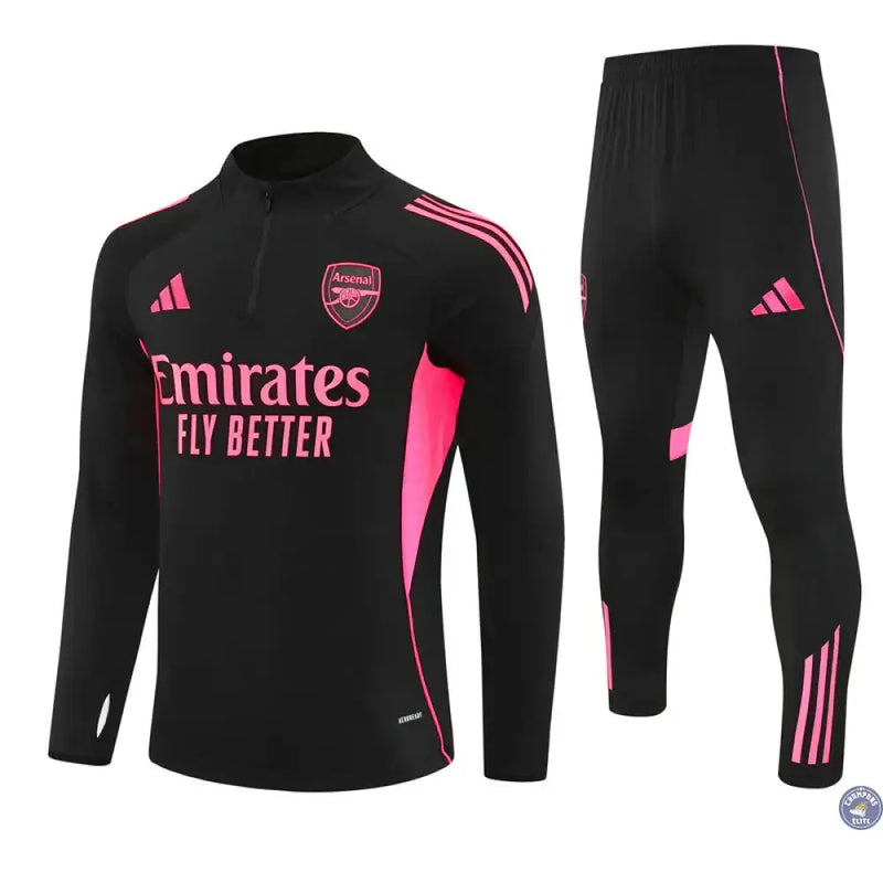 Survêtement d'entraînement demi-zip - Arsenal 2025/2026 - Noir/Rose — visuel 2 sur 3