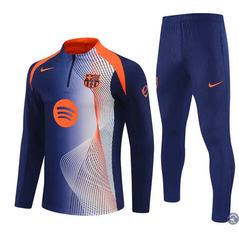 Survêtement d'entraînement demi-zip - Barcelone 2025/2026 - Bleu/Orange — visuel 2 sur 3