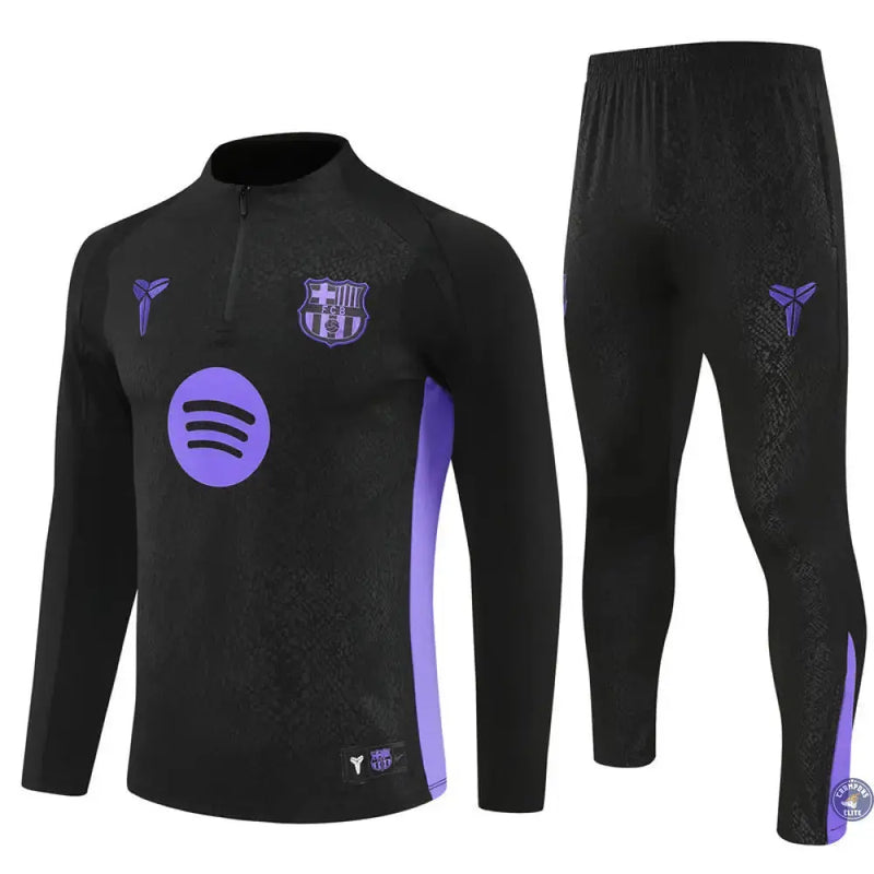 Survêtement d'entraînement demi-zip - Barcelone 2025/2026 - Noir/Violet — visuel 2 sur 3