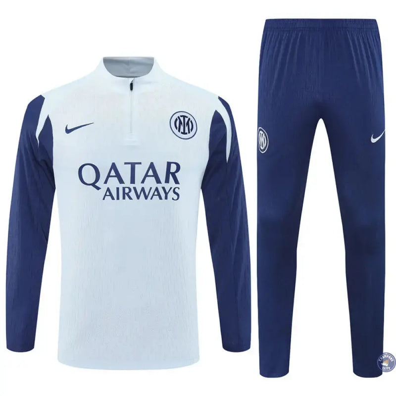 Survêtement d'entraînement demi-zip - Inter Milan 2025/2026 - Gris Bleuté/Bleu Marine — visuel 1 sur 3