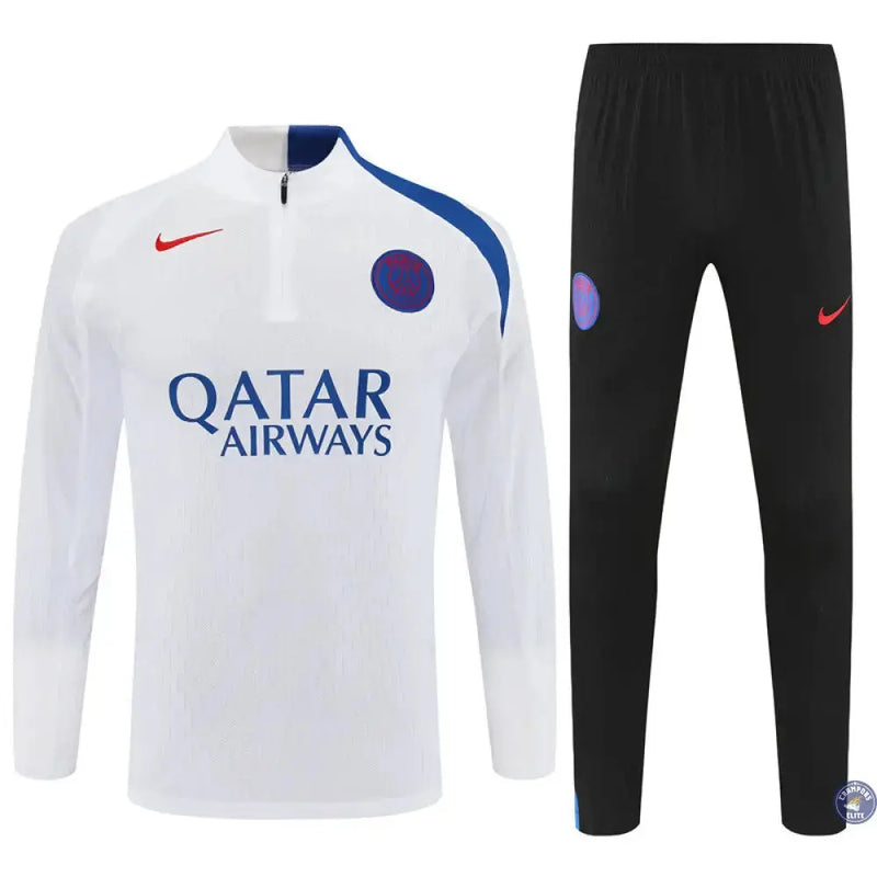 Survêtement d'entraînement demi-zip - PSG 2025/2026 - Blanc/Bleu/Noir — visuel 1 sur 3