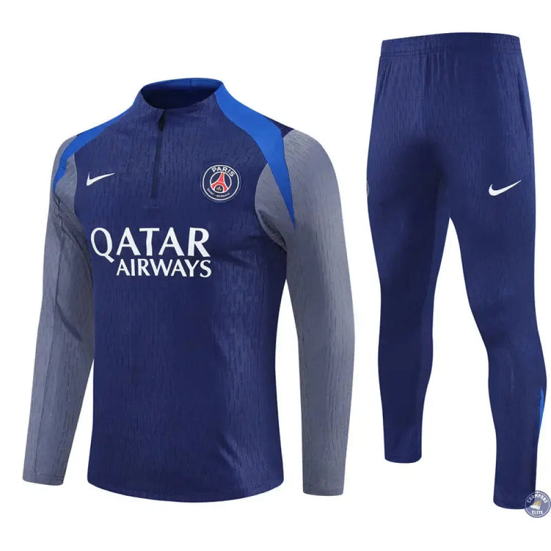 Survêtement d'entraînement demi-zip - PSG 2025/2026 - Bleu Marine/Bleu/Gris — visuel 2 sur 3