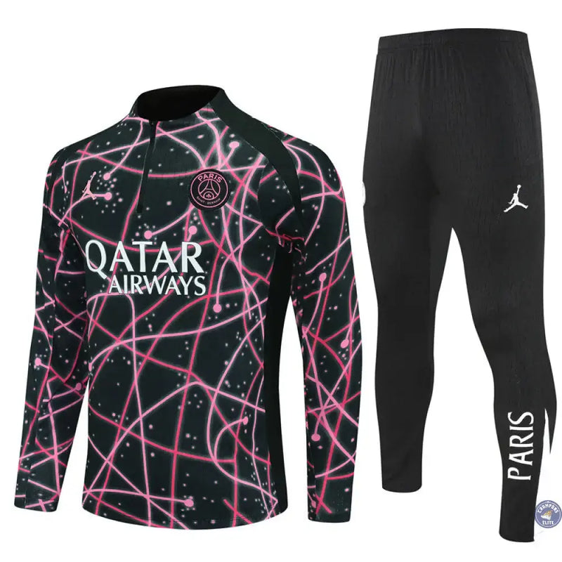 Survêtement d'entraînement demi-zip - PSG 2025/2026 - Noir/Rose/Blanc — visuel 2 sur 3