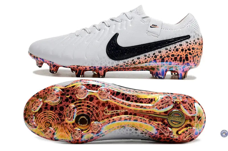 Tiempo Legend 10 Elite FG Electric Pack Gris/Orange/Léopard — visuel 3 sur 4