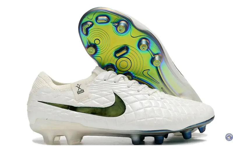 Tiempo Legend 10 Elite FG Pearl - Blanc Cassé/Turquoise — visuel 1 sur 4