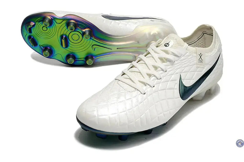 Tiempo Legend 10 Elite FG Pearl - Blanc Cassé/Turquoise — visuel 2 sur 4