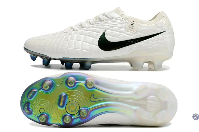 Tiempo Legend 10 Elite FG Pearl - Blanc Cassé/Turquoise — visuel 3 sur 4