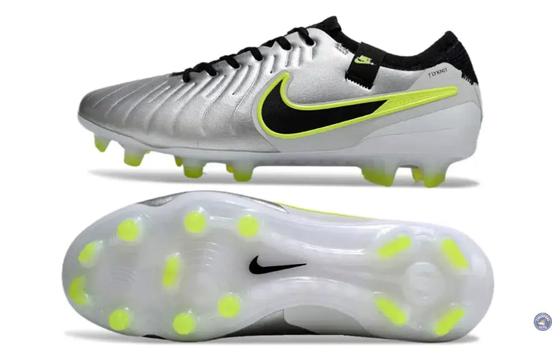 Tiempo Legend 10 Pro FG Mad Voltage - Argenté/Noir/Jaune Fluo — visuel 3 sur 4