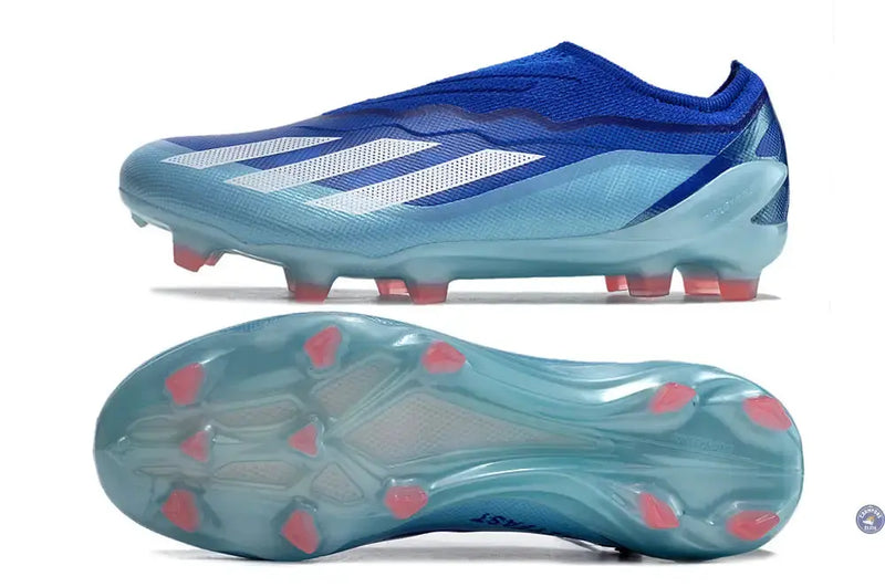 X Crazyfast Elite Laceless FG Marinerush - Bleu/Blanc/Rouge — visuel 3 sur 4